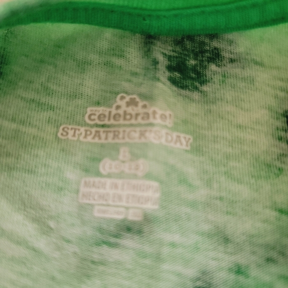 St. Padddy's Tie Dye Shirt 10-12 - Picture 3 of 8